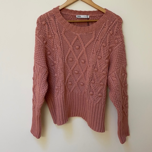 Zara Diamond Knit Argyle Sweater - Picture 2 of 7